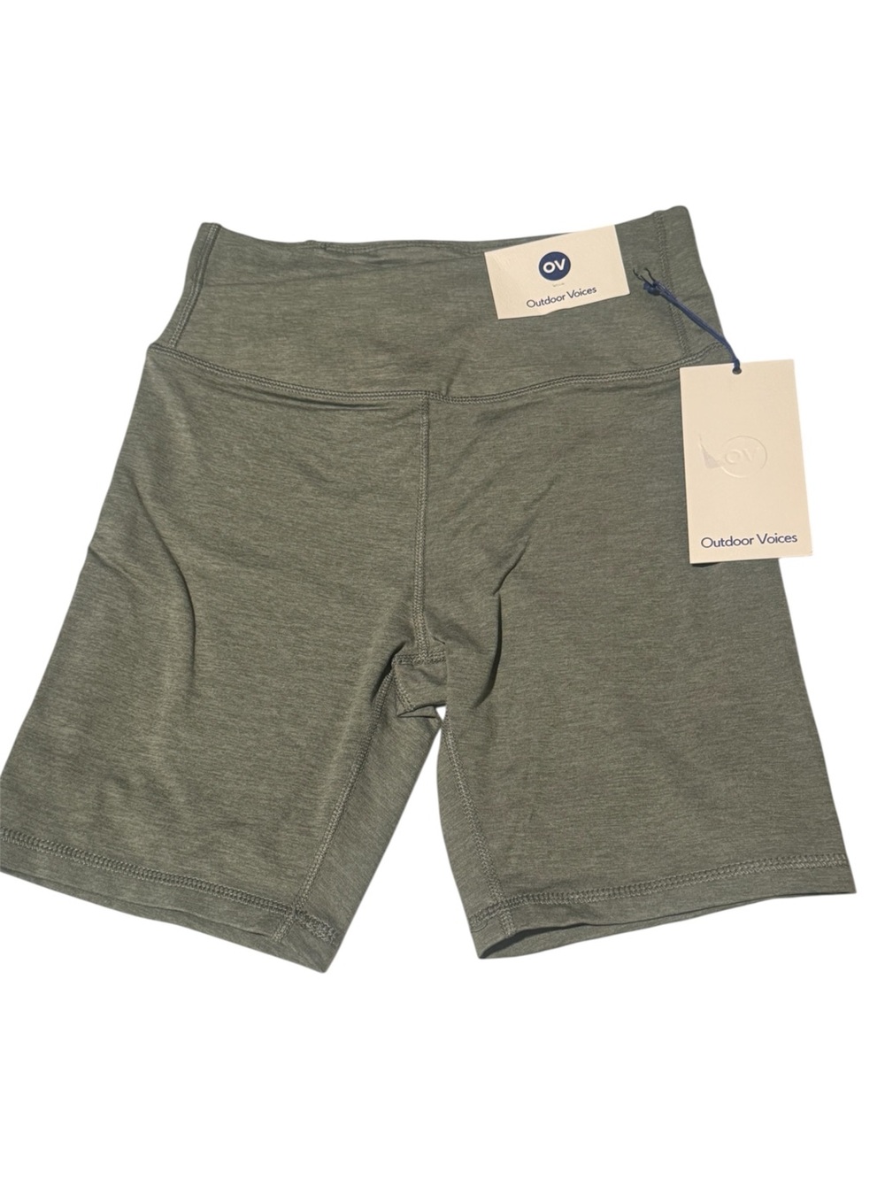 Outdoor Voices Olive Bike Shorts — Women's High-Rise Activewear